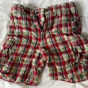 Gap Baby Boy Plaid Cotton Shorts Cargo Style